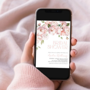 Modern Blush Pink Floral Vrijgezellenfeest Kaart