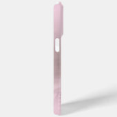 Modern Blush Pink Gradient One Photo Jouw naam Case-Mate iPhone Case (Achterkant / Rechts)