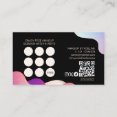 Modern Blush Pink Gradient Pattern Make-up Artist Klantenkaartje (Achterkant)