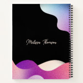 Modern Blush Pink Gradient Wave Gradient Funny Mak Notitieboek (Achterkant)