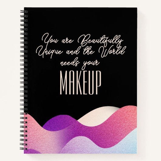 Modern Blush Pink Gradient Wave Gradient Funny Mak Notitieboek (Voorkant)
