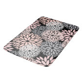 Modern Blush Pink Grey Dahlia Floral Badmat (Gekanteld)
