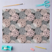 Modern Blush Pink Grey Dahlia Floral Tissuepapier (Craft)