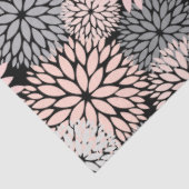 Modern Blush Pink Grey Dahlia Floral Tissuepapier (Detail)