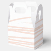 Modern Blush Pink Lines Abstracte kunst Bedankdoosjes (Geopend)
