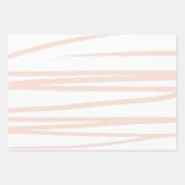 Modern Blush Pink Lines Abstracte kunst Inpakpapier Vel (Voorkant)