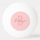 Modern Blush Pink Monogram script aangepast Pingpongballen (Achterkant)