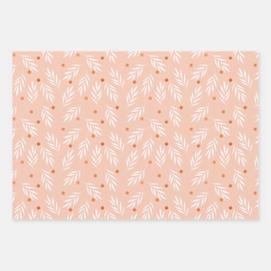 Modern Blush Pink Mustard Yellow Geometric Pattern Inpakpapier Vel (Voorkant)