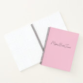 Modern Blush Pink Personalized Bullet Journal Notitieboek (Binnen)