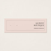 Modern Blush Pink QR Code Oorbel Display Mini Visitekaartjes (Voorkant)