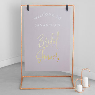 Modern Blush Pink Script Welcome Vrijgezellenfeest Folie Afdrukken