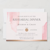 Modern Blush Pink Waterverf Brush Strokes Kaart (Voorkant)