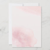 Modern Blush Pink Waterverf Brush Strokes Kaart (Achterkant)