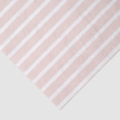 Modern blush pink white horizontal stripes chic tissuepapier (Detail)