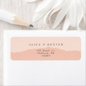 Modern Blush Roos Couple Wedding Etiket (Insitu)
