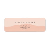 Modern Blush Roos Couple Wedding Etiket (Voorkant)