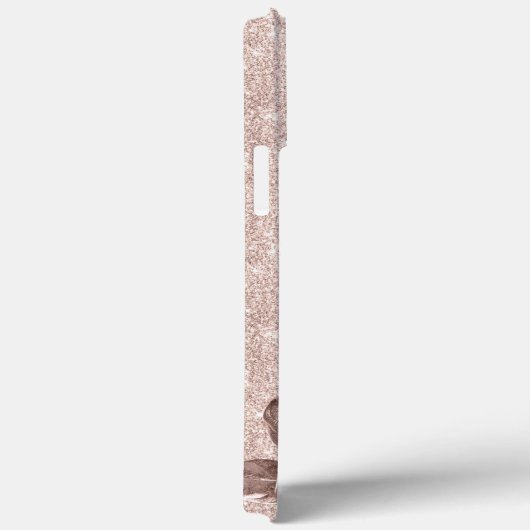 Modern Blush Roos Gold Glitter Luxal Case-Mate iPhone Case (Achterkant / Rechts)