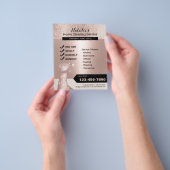 Modern Blush Roos Gold House Cleaning Housekeeping Flyer (Hand)