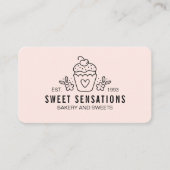 Modern Blush Roze bakkerij Catering Chef Visitekaartje (Voorkant)