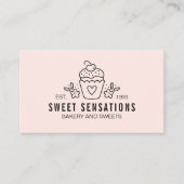 Modern Blush Roze bakkerij Catering Chef Visitekaartje (Voorkant)