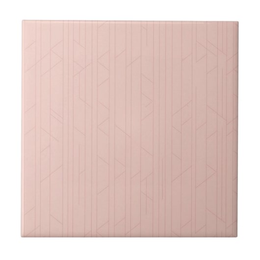 Modern Blush Roze Geometrische Keramische Tegel Tegeltje (Voorkant)