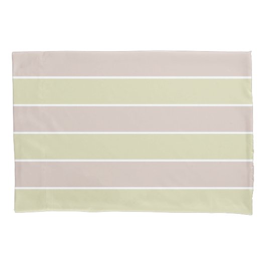 Modern Blush roze groene strepen patroon Kussensloop (Voorkant-Links)
