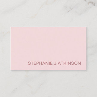 Modern Blush Roze Minimalist Professioneel Eenvoud Visitekaartje