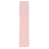Modern blush roze Plain Solid Kleur Korte Tafelloper (Voorkant)