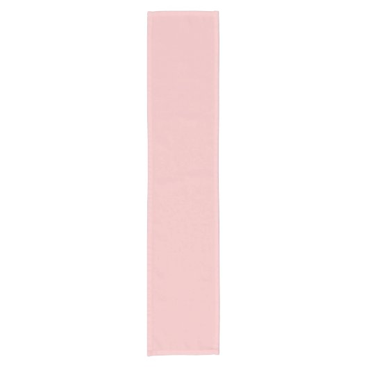 Modern blush roze Plain Solid Kleur Korte Tafelloper (Voorkant)