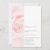Modern Blush Roze Roze Bridal Tea Kaart (Voorkant)