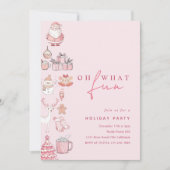 Modern Blush Roze Vakantie Kerstfeest Kaart (Voorkant)