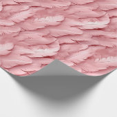 Modern blush roze veren patroon cadeaupapier (Hoek)