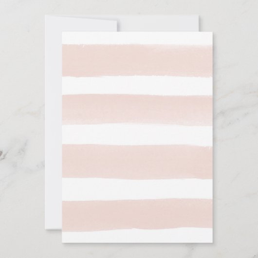Modern Blush Stripes Kaart (Achterkant)