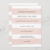 Modern Blush Stripes Kaart (Voorkant / Achterkant)