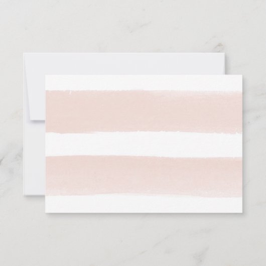 Modern Blush Stripes RSVP (Achterkant)