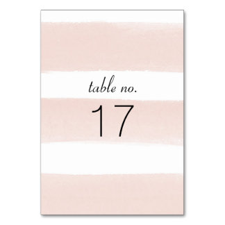 Modern Blush Stripes Tafelnummer
