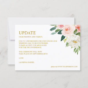 Modern Blush UPDATE VOOR Gold WEDDING Kaart