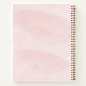  Modern Blush Waterverf Blank Recept Notitieboek (Achterkant)
