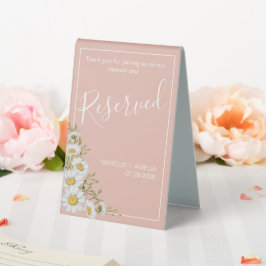 Modern Blush & White Daisies Wedding Gereserveerd