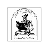 Modern Boeklezers Ex Libris Van De Bibliotheek Van Rubberstempel (Afrduk)