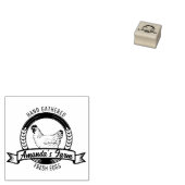 Modern Boerderij Fresh Egg Dealer Naam Egg Rubberstempel (Gestempeld)