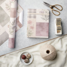 Modern boerderij pastel paarse quilt patchwork 