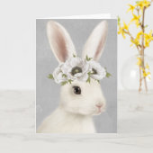 modern boerderijkonijn kaart (Gele Bloem)