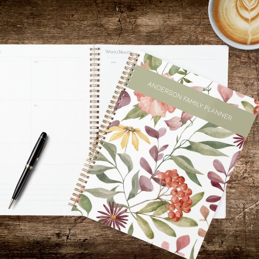Modern Bohemian Floral Planner