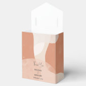 Modern Bohemian Terracotta Abstracte bruiloft Bedankdoosjes (Geopend)