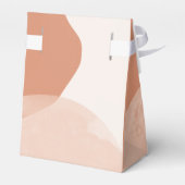 Modern Bohemian Terracotta Abstracte bruiloft Bedankdoosjes (Achterkant)