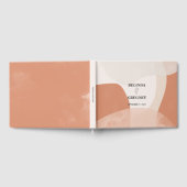 Modern Bohemian Terracotta Abstracte bruiloft Gastenboek (Volledig)