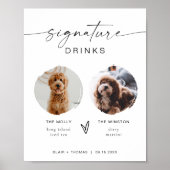 Modern Boho 2 Foto Hond Signature Drank  Poster (Voorkant)