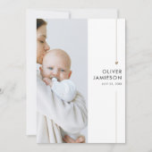 Modern Boho 2 Photo Baby Shower Bedankkaart (Voorkant)