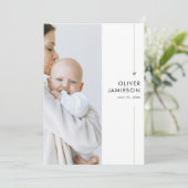 Modern Boho 2 Photo Baby Shower Bedankkaart (Staand voorkant)